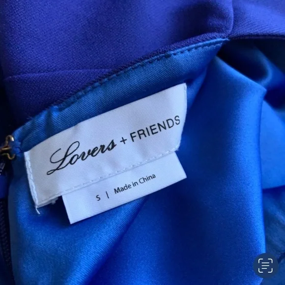 Lovers +Friends Womens Luca Open Back Sleeveless Mini Dress Sz Small Blue Lined - Picture 11 of 11